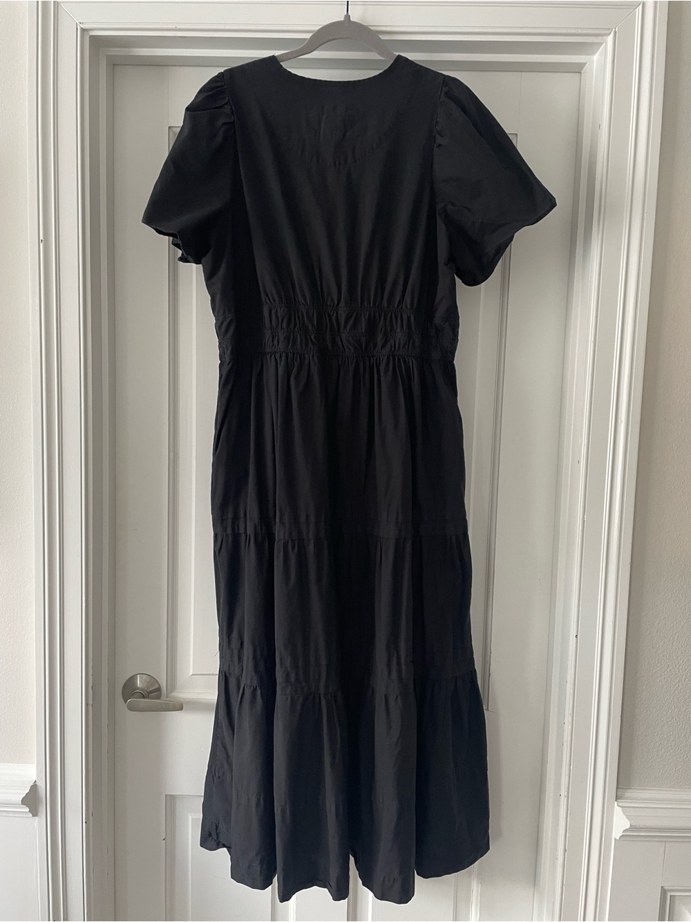 Anthropologie Women Black Tiered Maxi Dress with Smocked Waist Curvy Plus Sz XLP - Picture 11 of 14
